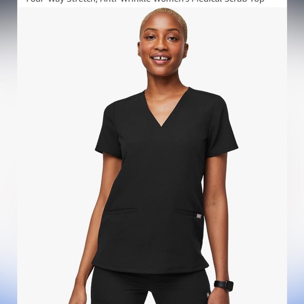 Figs black Casma scrub top for women. Excellent condition.